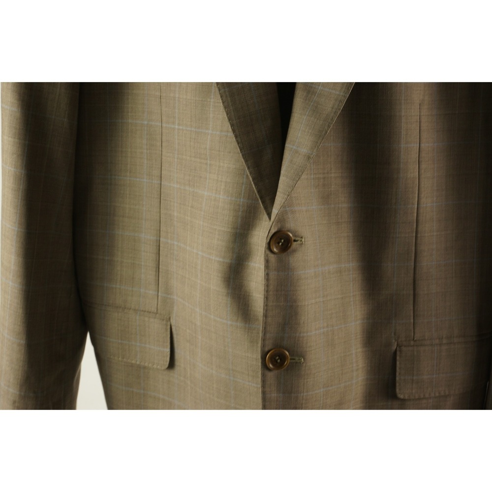 Holland & Sherry Saville Row Bespoke Suit Prince of Wales Super 130s 46R 38W - Picture 5 of 10